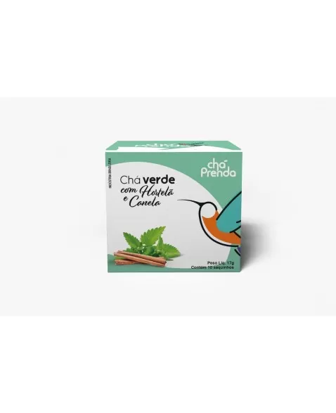 Chá Tradicional Verde Hortelã Canela - PRENDA - 17g / 10 saquinhos