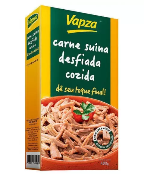 Carne Suína Desfiada Cozida - VAPZA - 400g