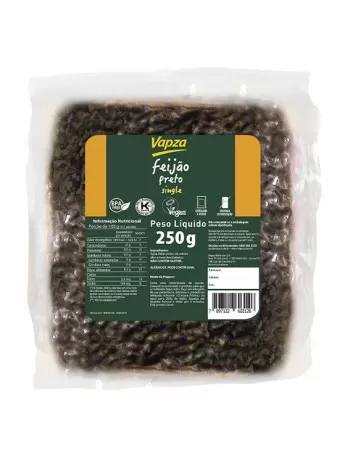 Feijão Preto Cozido no Vapor Single - VAPZA - 250g