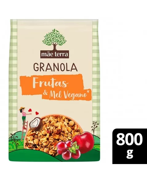 Granola Frutas e Mel Vegano - MÃE TERRA - 800g