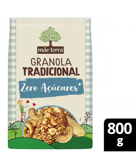 Granola Tradicional Zero Açúcar- MÃE TERRA - 800g