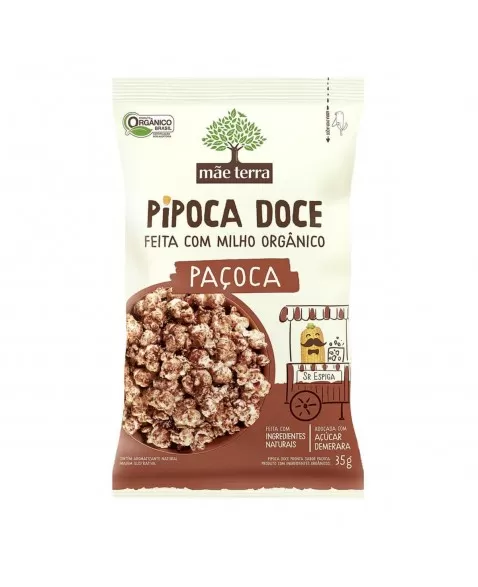 Pipoca Doce Paçoca Orgânica - MÃE TERRA - 35g