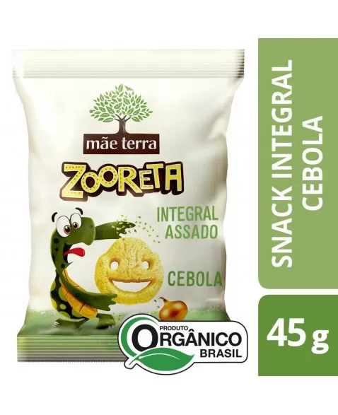 Zooreta Salgadinho Cebola Orgânico - MÃE TERRA - 45g