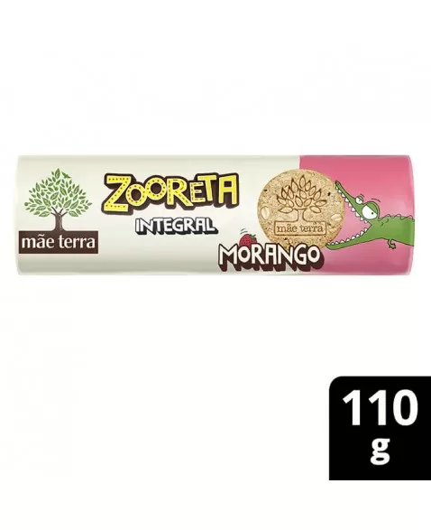 Zooreta Biscoito Morango Orgânico - MÃE TERRA - 110g