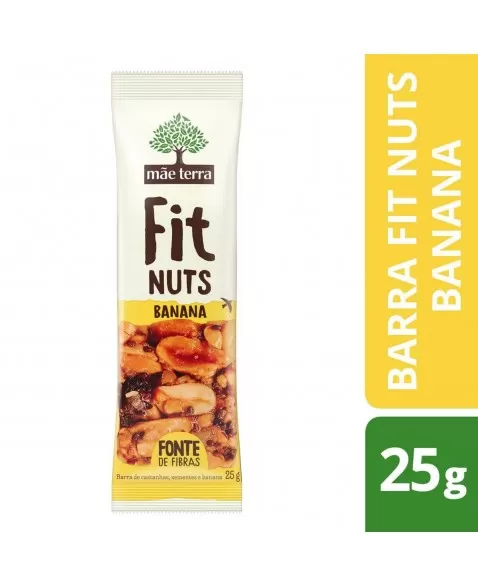 Barra Fit Nuts Banana - MÃE TERRA - 12 X 25g