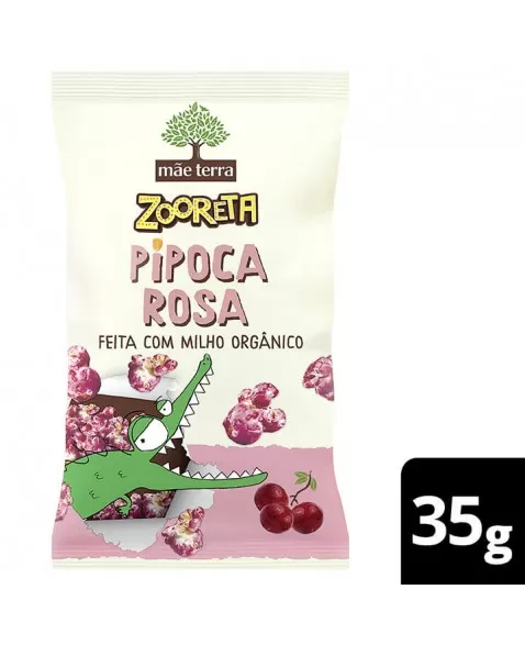 Zooreta Pipoca Rosa Orgânica - MÃE TERRA - 35g