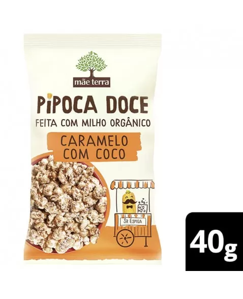 Pipoca Caramelo e Coco Orgânica - MÃE TERRA - 40g