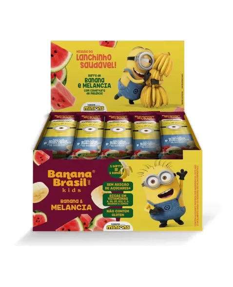 Barra de Frutas Kids Melancia - Banana Brasil - Display de 20 x 22g