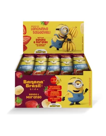 Barra de Frutas Kids Morango - Banana Brasil - Display 20x22g