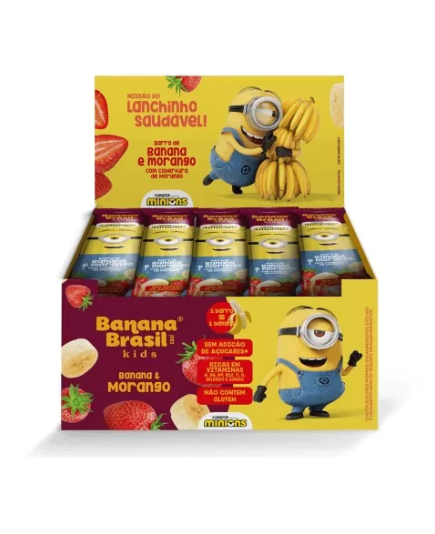 Barra de Frutas Kids Morango - Banana Brasil - Display 20x22g