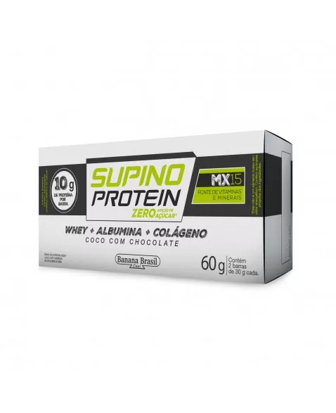 Barra Supino Protein Coco - Banana Brasil - Caixeta Com 2 Unidades De 30G