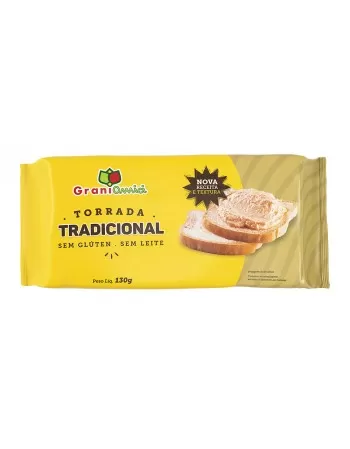 Torrada Tradicional Sem Glúten - GRANI AMICI - 130g