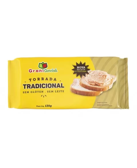 Torrada Tradicional Sem Glúten - GRANI AMICI - 130g