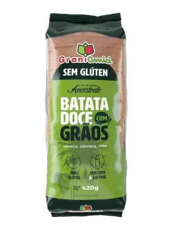 Pão de Forma Ancestrale Batata Doce com Grãos - GRANI AMICI - 420g