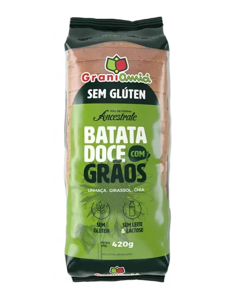 Pão de Forma Ancestrale Batata Doce com Grãos - GRANI AMICI - 420g