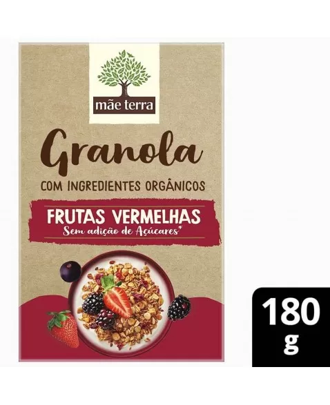 Granola Frutas Vermelhas Orgânica - MÃE TERRA - 180g