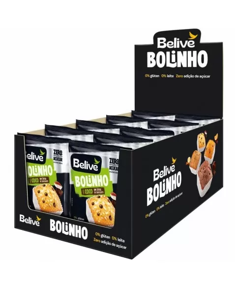 Bolinho Coco com Gotas Chocolate - Belive - Display 10 X 40g