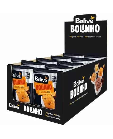 Bolinho Laranja com Gotas Chocolate - Belive - Display 10 X 40g