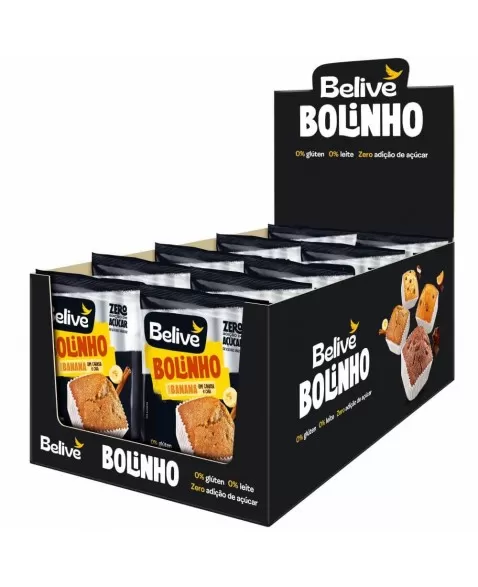 Bolinho Banana Canela Chia - Belive - Display 10 X 40g