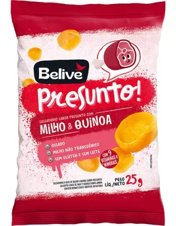 Salgadinho Presunto Sem Glúten - BELIVE - 25g