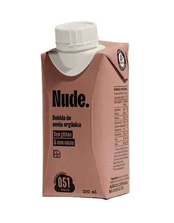 BEBIDA DE AVEIA NUDE ZOORETA CACAU 200ML