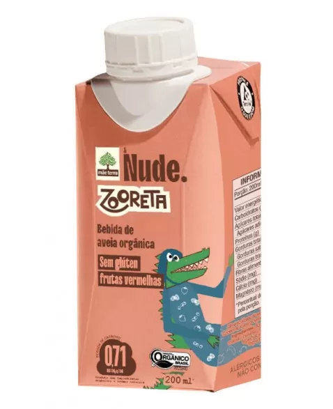 BEBIDA DE AVEIA NUDE ZOORETA FRUTAS VERMELHAS 200ML