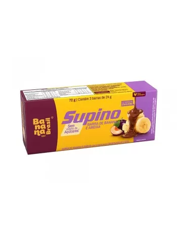 Barra de Frutas Supino Banana e Ameixa Zero - Banana Brasil - 3x24g