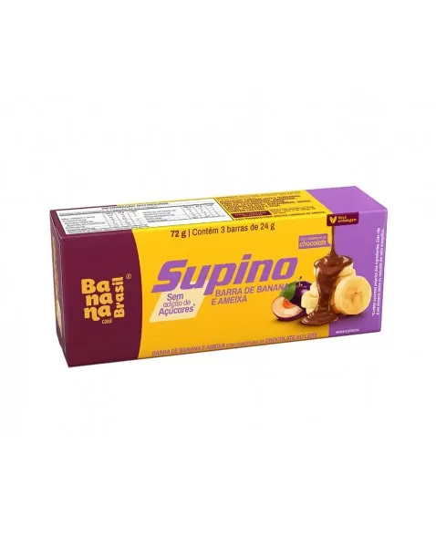 Barra de Frutas Supino Banana e Ameixa Zero - Banana Brasil - 3x24g