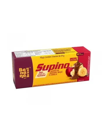 Barra de Frutas Supino Banana Maçã Canela Zero - Banana Brasil - 3x24g