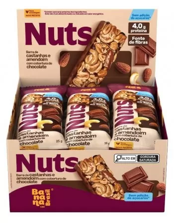 Barra Nuts Chocolate - Banana Brasil - 12x25g