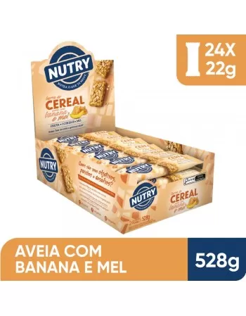 Barra de Cereais Aveia com Banana e Mel - Nutry - display 24 x 22g