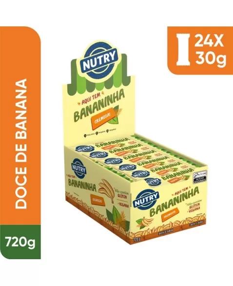 Barra de Fruta Bananinha - Nutry - Display 24 x 23g - Vegana e Sem Glúten