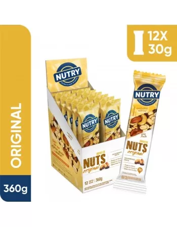 Barra de Nuts Original - Nutry - Display 12 x 30g - Com Oleaginosas e Fruta