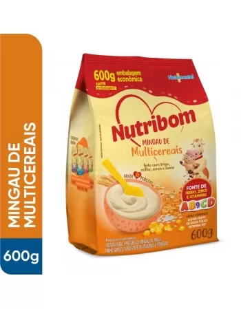 Mingau Nutribom Multicereais 600g - Feito Com Trigo, Milho, Arroz e Aveia, Fonte de Ferro, Zinco e Vitaminas