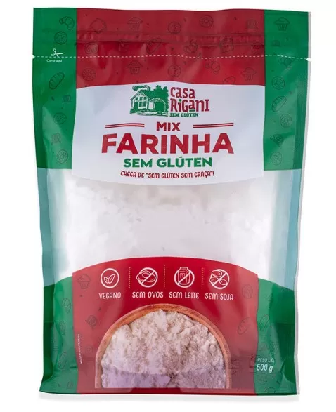 Mix de Farinha Sem Glúten - Casa Rigani - 500g