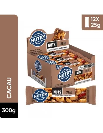 Barra de Nuts Cacau - Nutry - Display 12 x 25g