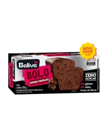 Bolo Double Chocolate Zero Açúcar - Belive - 260g