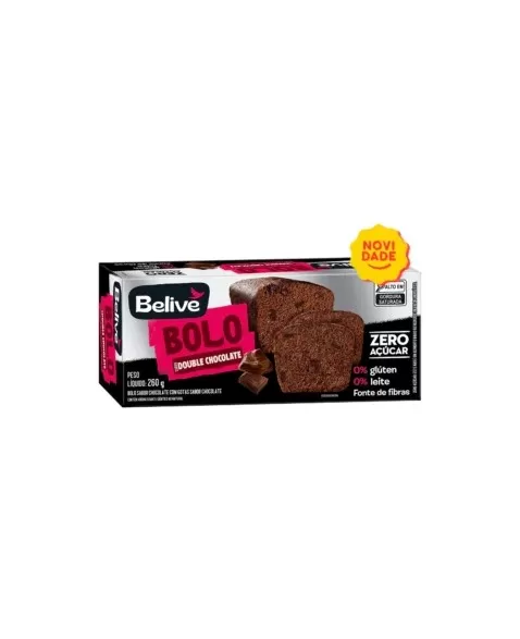 Bolo Double Chocolate Zero Açúcar - Belive - 260g