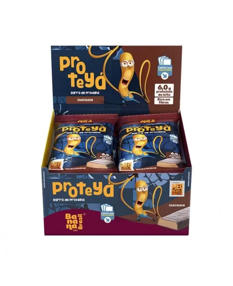 Proteyá Barra de Proteína Chocolate - Banana Brasil - Display 12 x 25g