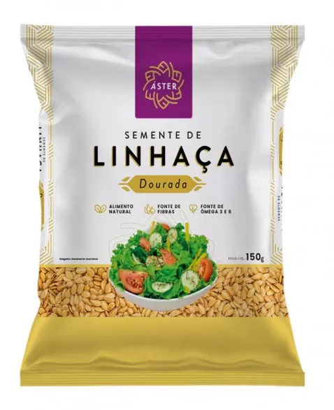 Semente de Linhaça Dourada - Áster - 150g