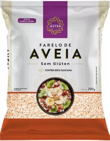 Farelo de Aveia Sem Glúten - Aster - 200g 