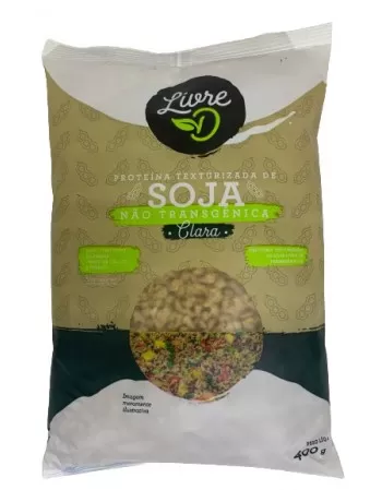 Proteína Texturizada de Soja Clara Não Transgênica - LivreD - 400g