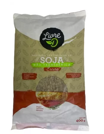 Proteína Texturizada de Soja Escura Não Transgênica - LivreD - 400g