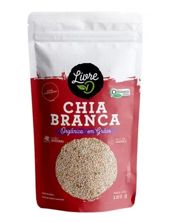 Chia Branca em Grãos Orgânica - LivreD - 120g