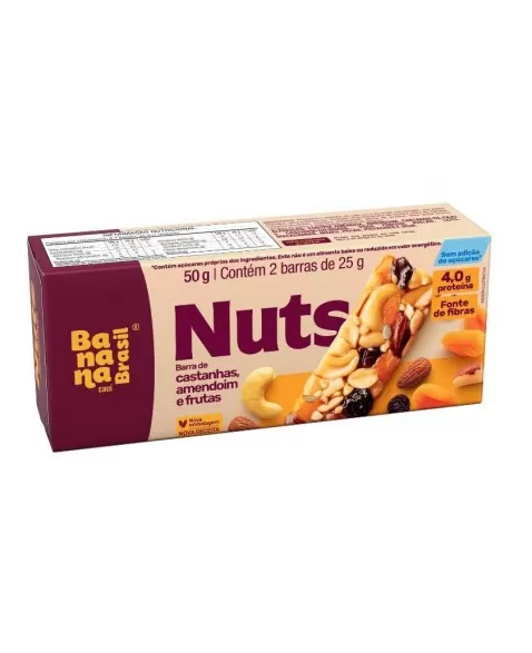 Barra de Nuts Frutas - Banana Brasil - Caixa 2x25g