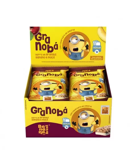 Barra de Granola Granobá Banana e Maçã - Banana Brasil - Display 12 x 20g