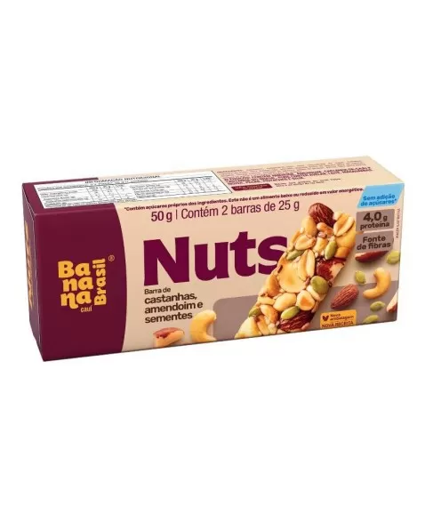 Barra de Nuts Sementes - Banana Brasil - Caixa 2x25g