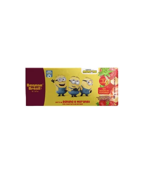 Barra de Frutas Kids Morango - Banana Brasil- Caixa 3x22g