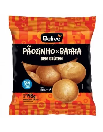 Pãozinho de Batata Sem Glúten Sem Leite Sem Lactose - Belive - 198g