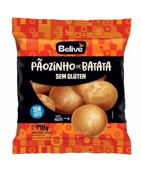 Pãozinho de Batata Sem Glúten Sem Leite Sem Lactose - Belive - 198g